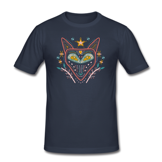 Männer Slim Fit T-Shirt "Nachtfuchs" - Hinter dem Mond