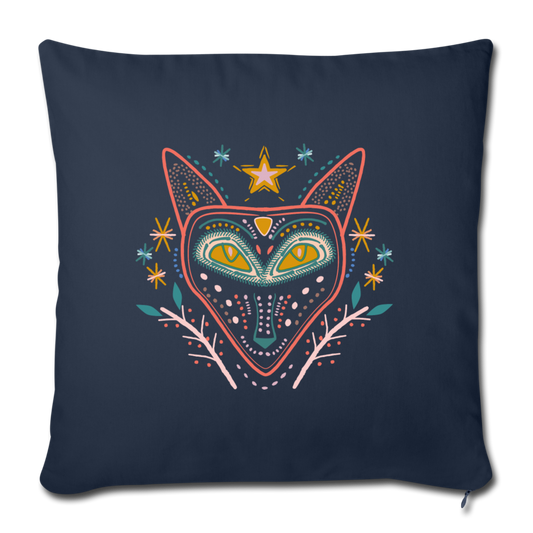 Sofakissenbezug 44 x 44 cm - "Nachtfuchs" - Hinter dem Mond