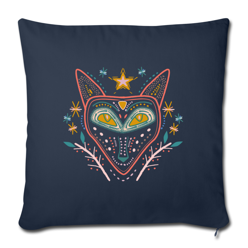 Sofakissen mit Füllung 44 x 44 cm - "Nachtfuchs" - Hinter dem Mond