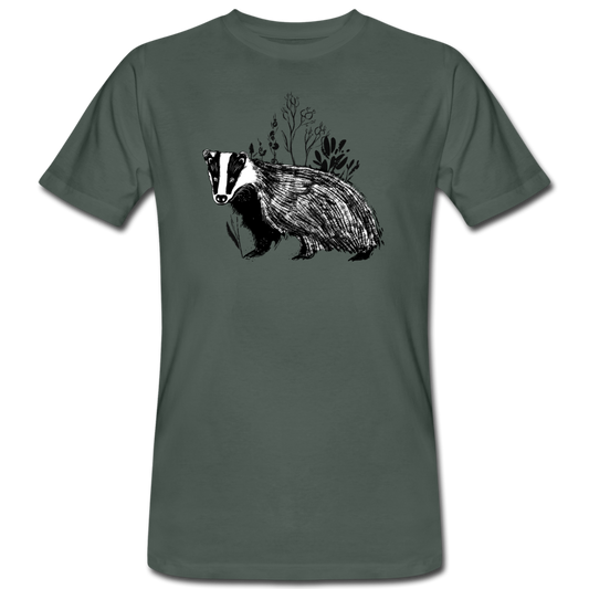 Männer Bio-T-Shirt "Dachs im Gras" - Hinter dem Mond
