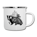 Emaille-Tasse "Dachs im Gras" - Hinter dem Mond