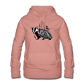 Frauen Hoodie "Dachs im Gras" - Hinter dem Mond