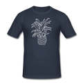 Männer Slim Fit T-Shirt "Grafische Ananas" - Hinter dem Mond