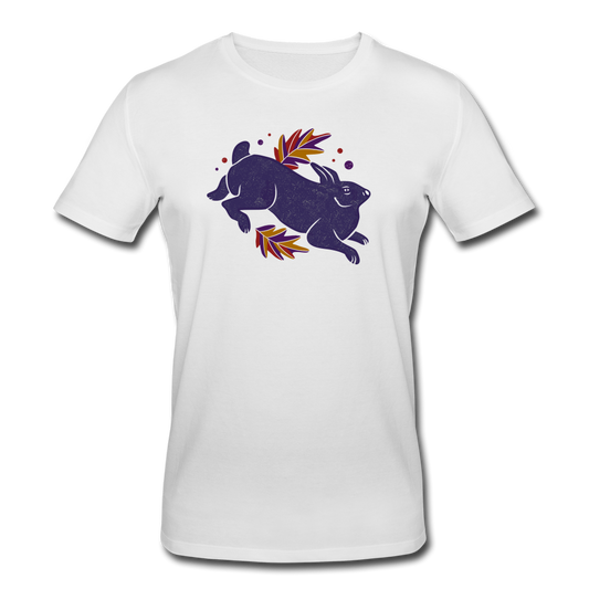 Männer Bio-T-Shirt von Stanley & Stella - "Hase im Laub" - Hinter dem Mond