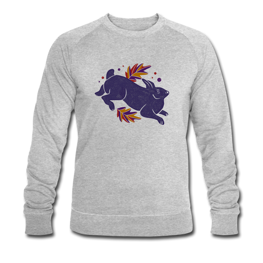 Männer Bio-Sweatshirt "Hase im Laub" - Hinter dem Mond