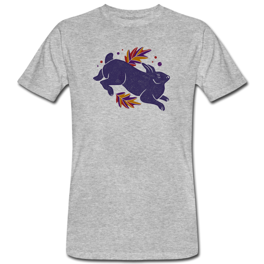 Männer Bio-T-Shirt "Hase im Laub" - Hinter dem Mond