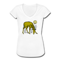 Frauen Vintage T-Shirt - "Reh in Olive" - Hinter dem Mond