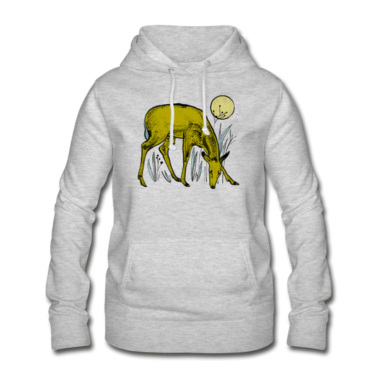 Frauen Hoodie "Reh in Olive" - Hinter dem Mond