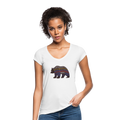 Frauen Vintage T-Shirt - "Bunter Grizzly" - Hinter dem Mond