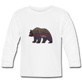 Baby Langarmshirt - Bunter Grizzly - Hinter dem Mond