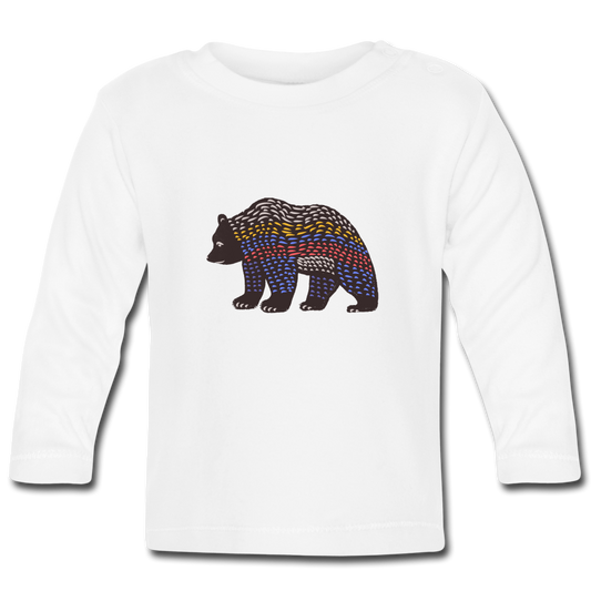 Baby Langarmshirt - Bunter Grizzly - Hinter dem Mond