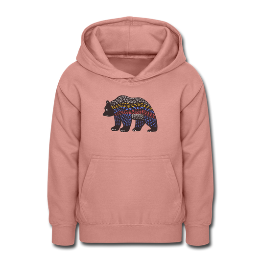 Teenager Hoodie "Bunter Grizzly" - Hinter dem Mond
