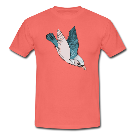 Männer T-Shirt - "Vogel im Sturzflug" - Hinter dem Mond