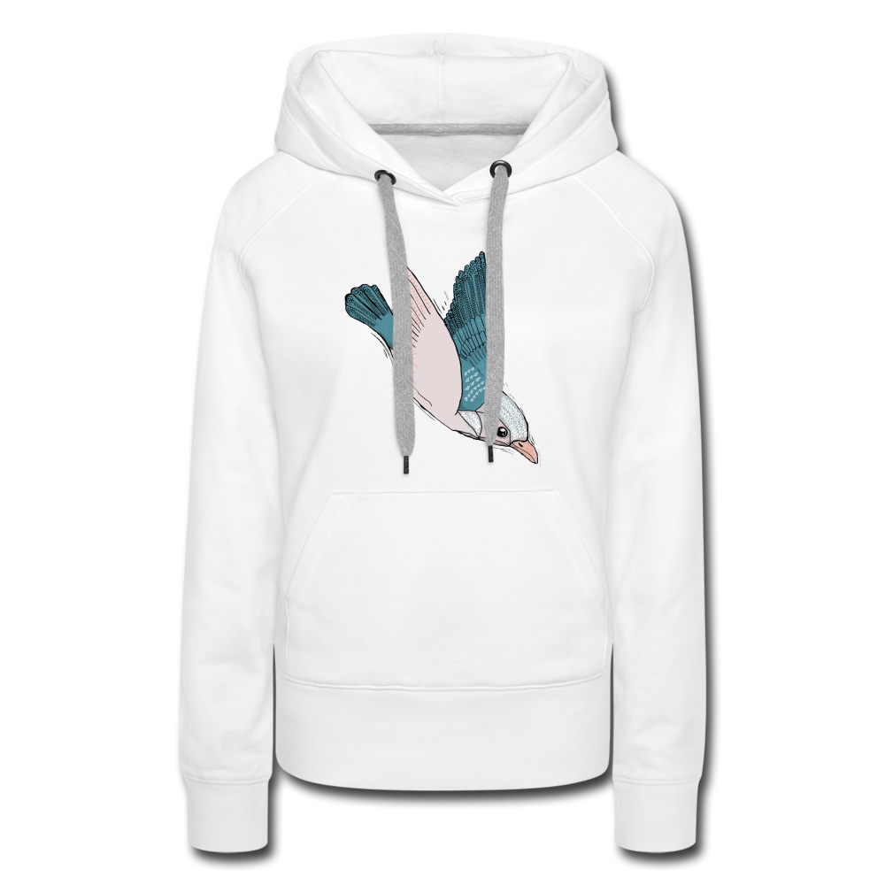 Frauen Premium Hoodie - "Vogel im Sturzflug" - Hinter dem Mond