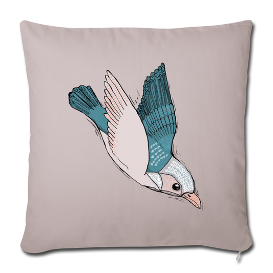 Sofakissen mit Füllung 44 x 44 cm - "Vogel im Sturzflug" - Hinter dem Mond