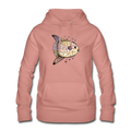 Frauen Hoodie "Fantastischer Mondfisch" - Hinter dem Mond