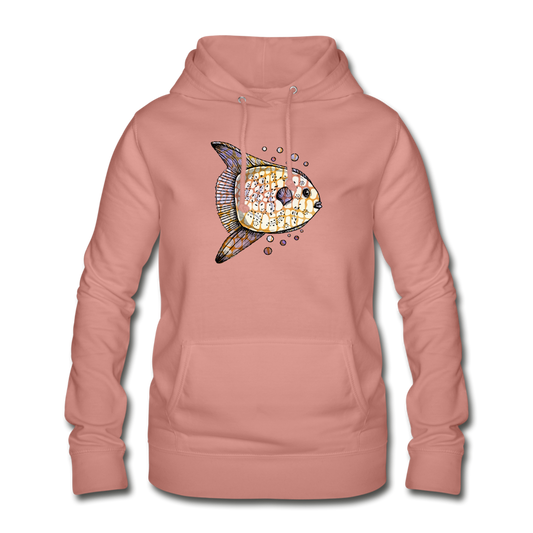 Frauen Hoodie "Fantastischer Mondfisch" - Hinter dem Mond