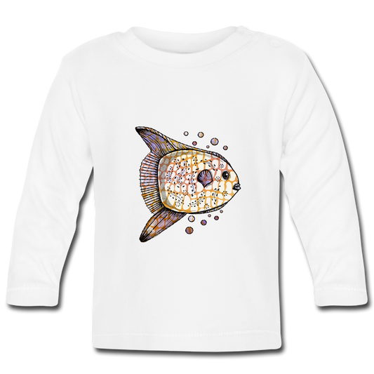 Baby Langarmshirt "Fantastischer Mondfisch" - Hinter dem Mond