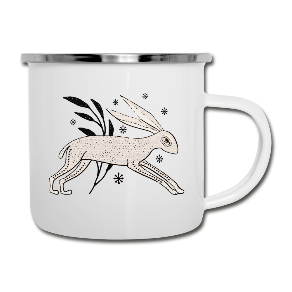 Emaille-Tasse "Winterhase" - Hinter dem Mond