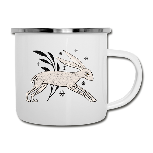 Emaille-Tasse "Winterhase" - Hinter dem Mond