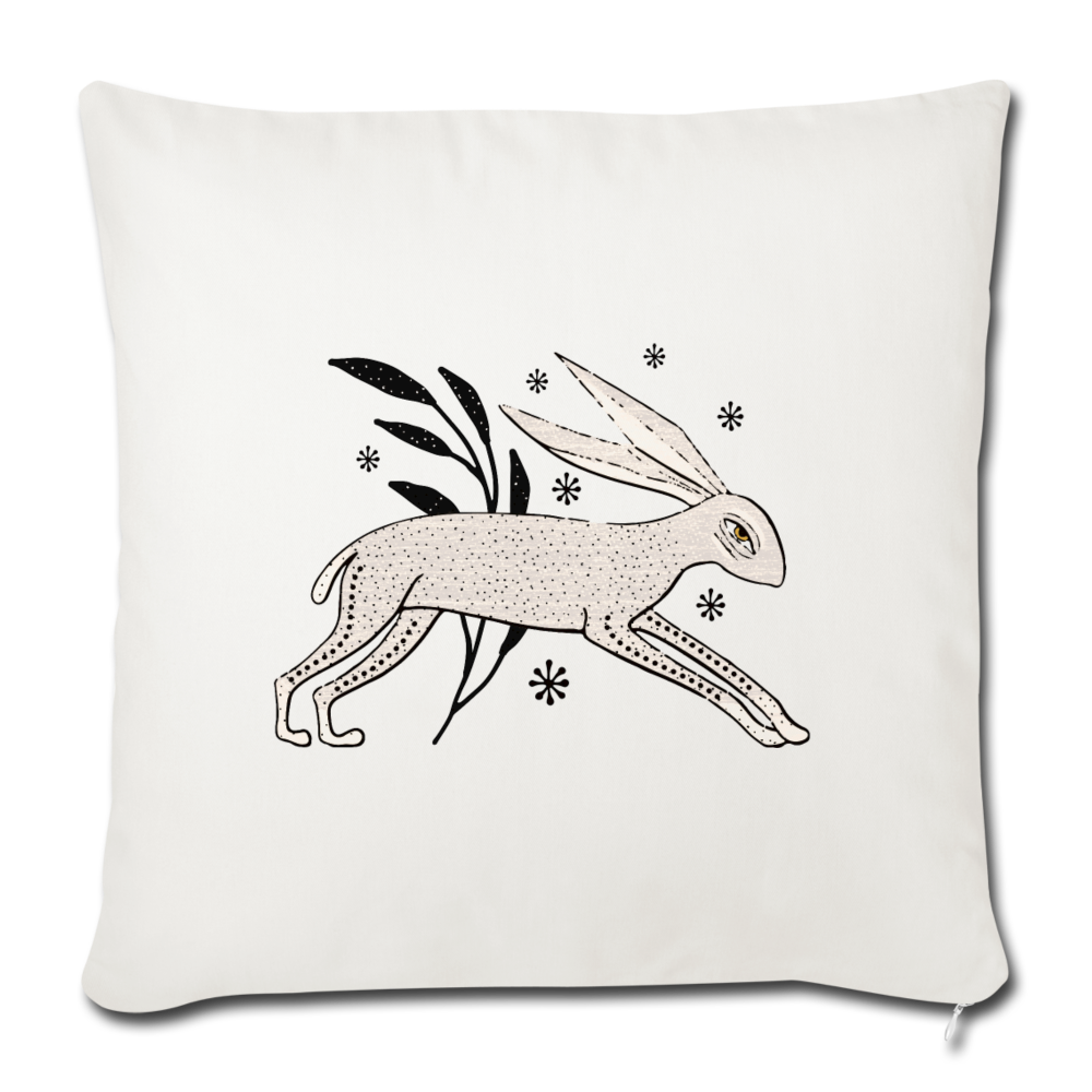 Sofakissen mit Füllung 44 x 44 cm - "Winterhase" - Hinter dem Mond