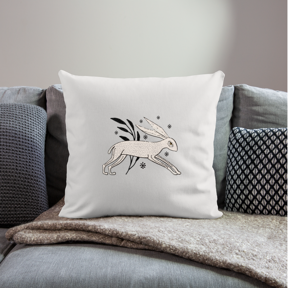 Sofakissen mit Füllung 44 x 44 cm - "Winterhase" - Hinter dem Mond