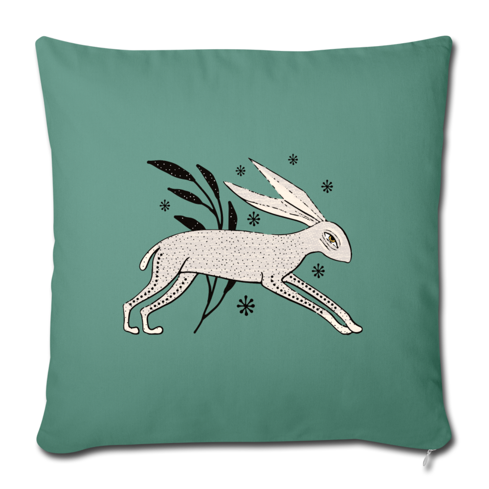 Sofakissen mit Füllung 44 x 44 cm - "Winterhase" - Hinter dem Mond