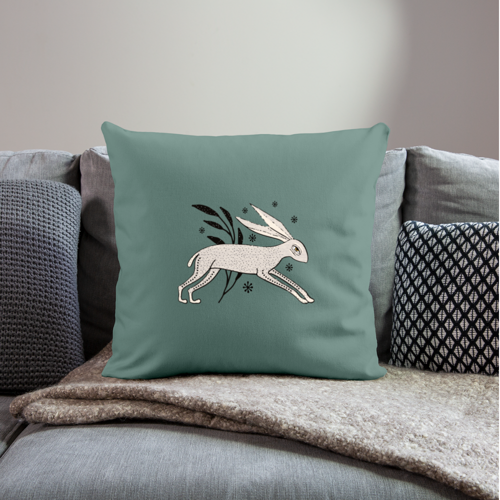 Sofakissen mit Füllung 44 x 44 cm - "Winterhase" - Hinter dem Mond