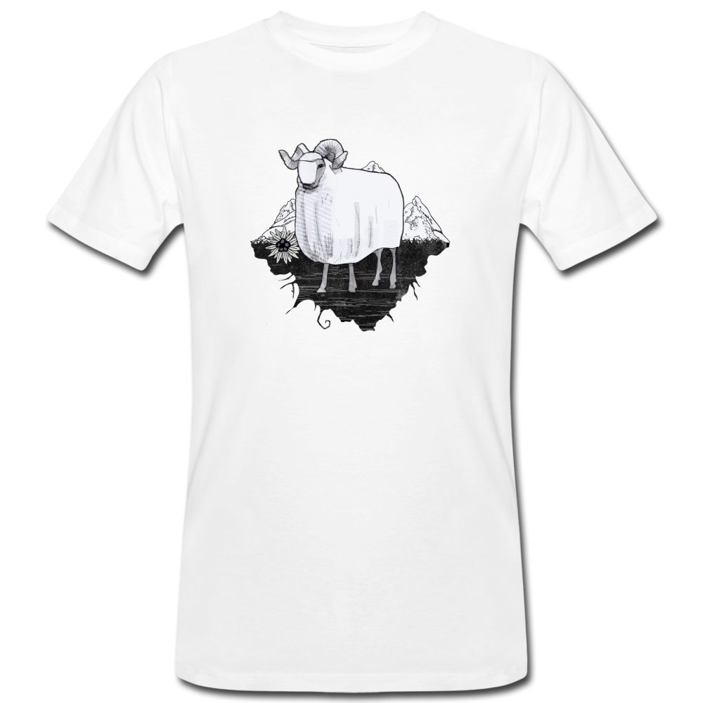 Männer Bio-T-Shirt "Schaf in den Bergen" - Hinter dem Mond