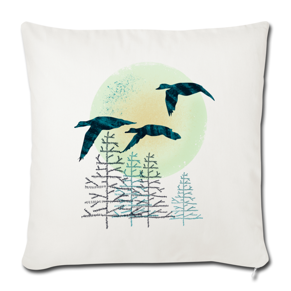 Sofakissen mit Füllung 44 x 44 cm - "Zugvögel" - Hinter dem Mond