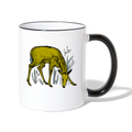 Tasse zweifarbig "Reh in Olive" - Hinter dem Mond