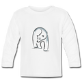 Baby Langarmshirt - "Eisbär in Tusche" - Hinter dem Mond