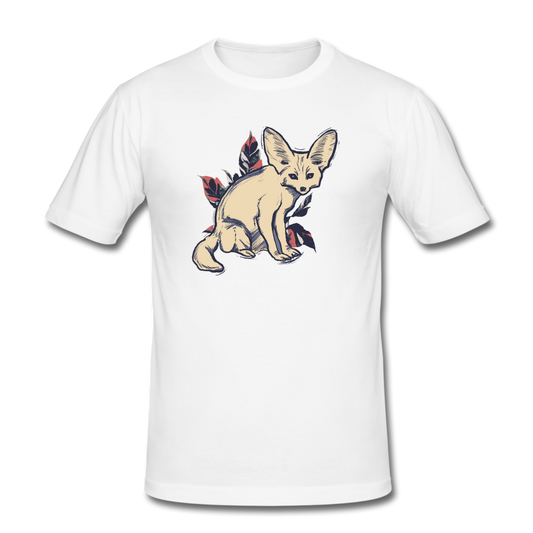 Männer Slim Fit T-Shirt - "Vintage Wüstenfuchs" - Hinter dem Mond