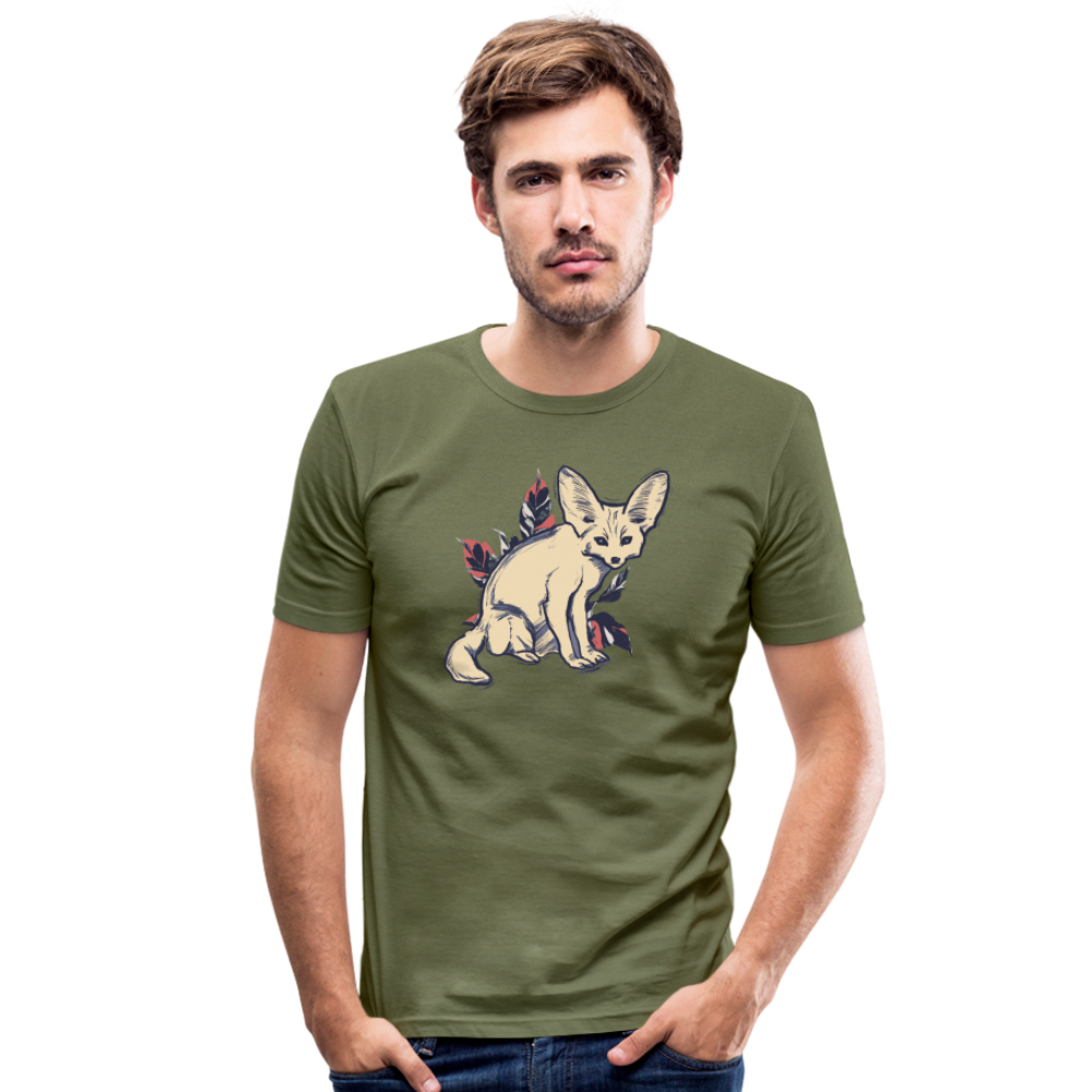 Männer Slim Fit T-Shirt - "Vintage Wüstenfuchs" - Hinter dem Mond