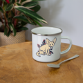 Emaille-Tasse - "Vintage Wüstenfuchs" - Hinter dem Mond