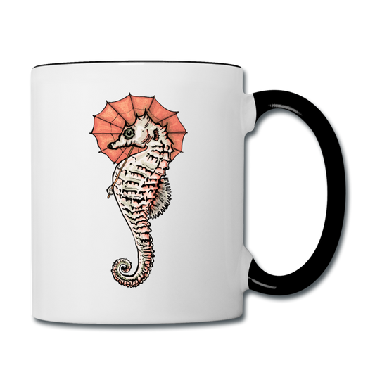 Tasse zweifarbig - "Seepferdchen Mandarin" - Hinter dem Mond
