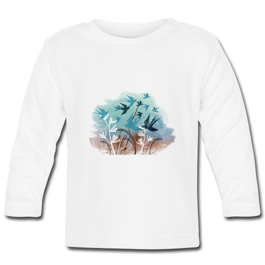 Baby Langarmshirt - "Schwalbensommer" - Hinter dem Mond