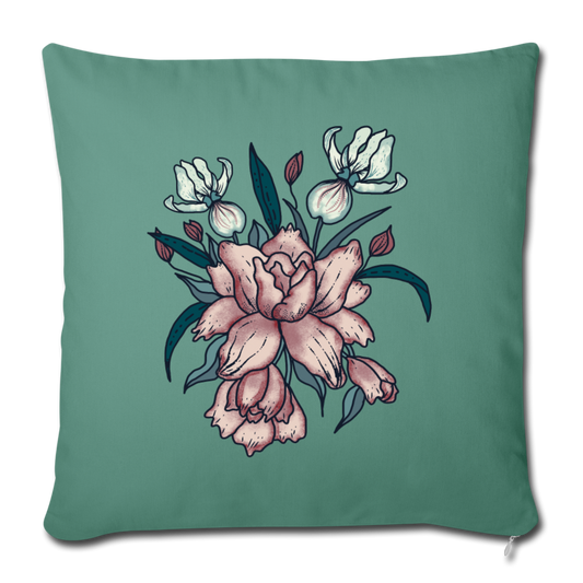 Sofakissenbezug 44 x 44 cm - "Vintage-Orchideen" - Hinter dem Mond