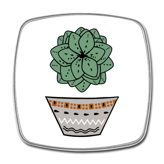 Square fridge magnet - "Sukkulent" - Hinter dem Mond