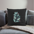 Sofa pillow with filling 45cm x 45cm - "Frühling Floral" - Schwarz