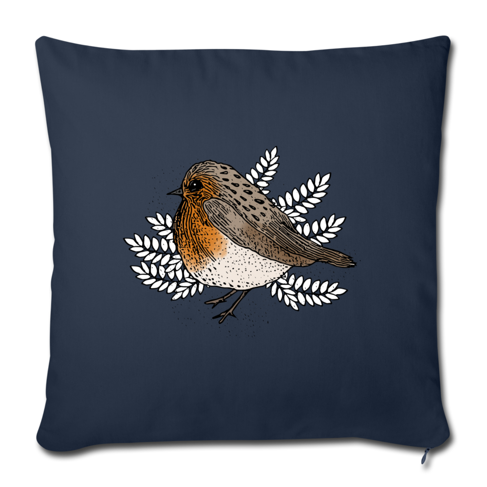 Sofakissen mit Füllung "Rotkehlchen" - Navy