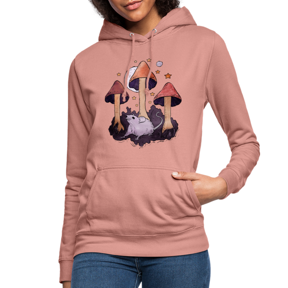 Maus im Märchenwald - Frauen Hoodie - Altrosa