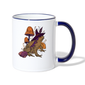 Tasse zweifarbig “Goblincore Kröte“ - Weiß/Kobaltblau