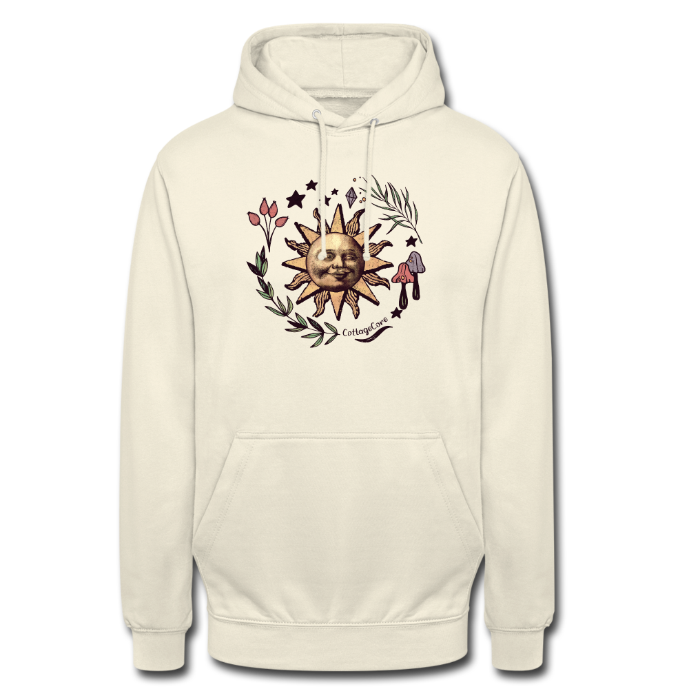 Unisex Hoodie - “Cottagecore_Die Sonne lacht” - Vanille-Milchshake