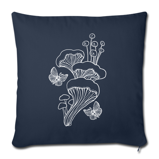 Sofakissen mit Füllung 44 x 44 cm - “Goblincore_Tanz der Motten” - Navy