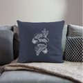Sofakissen mit Füllung 44 x 44 cm - “Goblincore_Tanz der Motten” - Navy