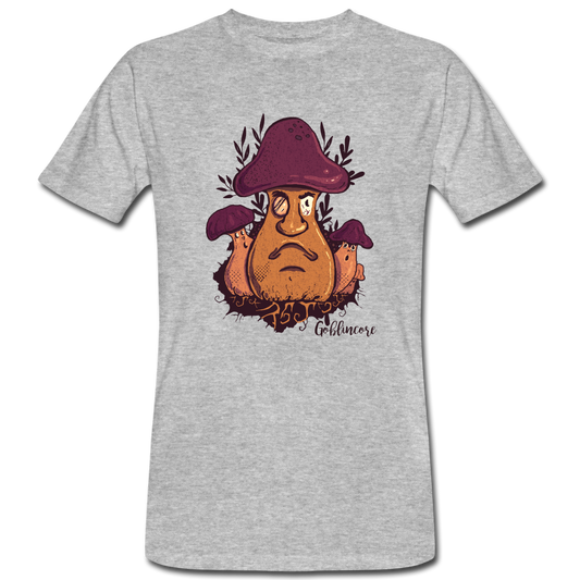 Männer Bio-T-Shirt - “Goblincore_Grummelpilz” - Grau meliert