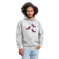 Unisex Hoodie - “Drei Amseln” - Hellgrau meliert