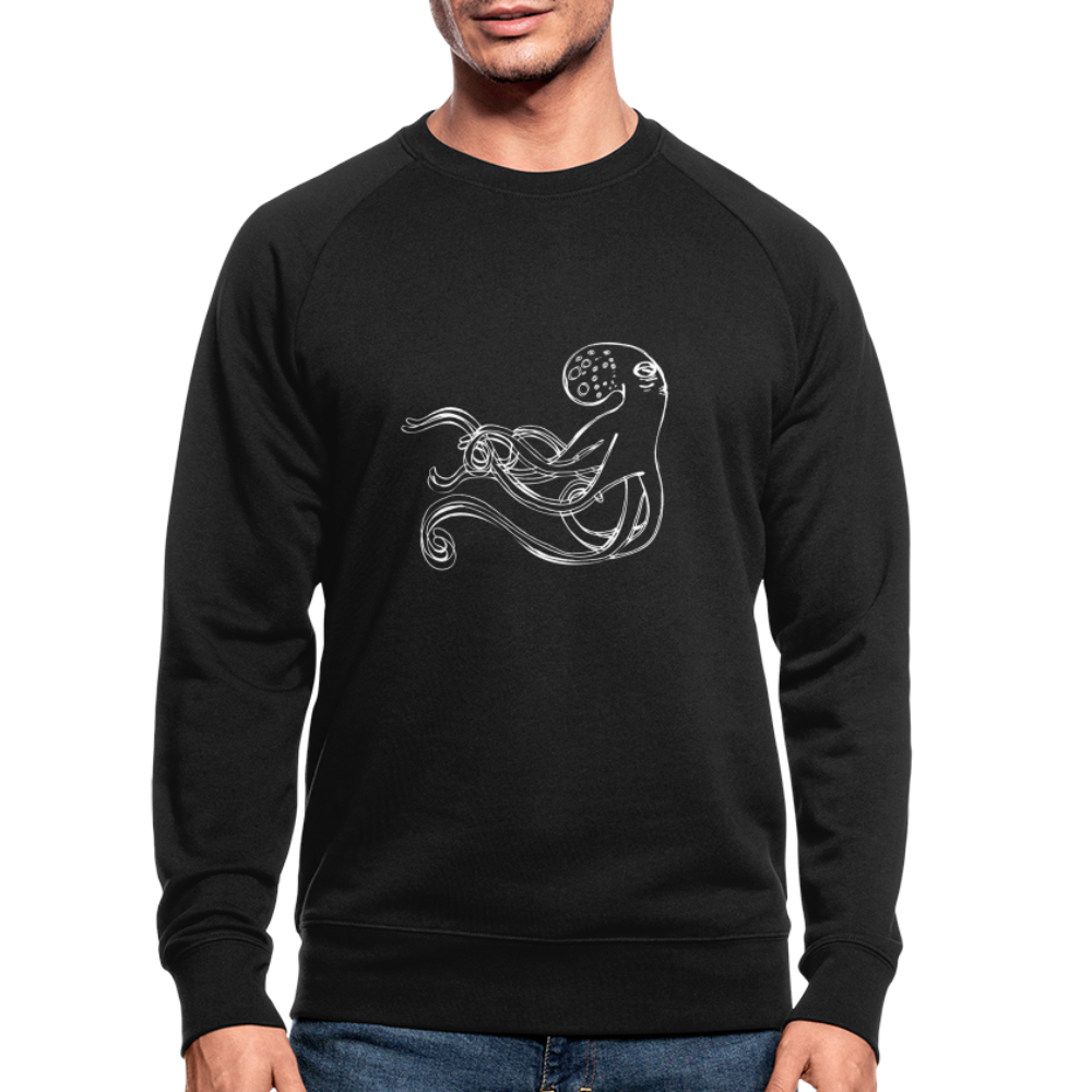 Männer Bio-Sweatshirt - “Shaky Kraken” - Schwarz