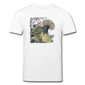 Männer Bio-T-Shirt - “Wimmelbild mit Frosch und Pilzen” - Weiß